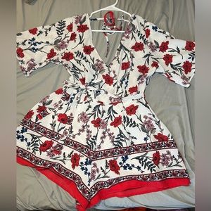 Row A Floral Romper